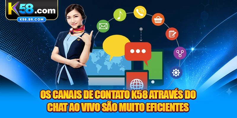 Os canais de contato K58 através do Chat ao Vivo são muito eficientes