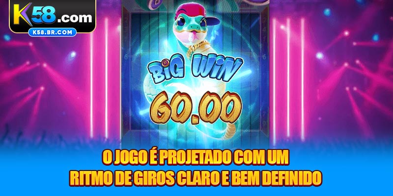 O jogo é projetado com um ritmo de giros claro e bem definido